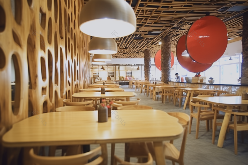 风格独特桌椅摆放整齐的现代中式饭店,高清,摄影图,摄影图片,图片大全,摄影图免费下载